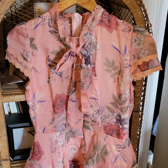 Tiered Asymmetrical Floral Dress - Picture 2 of 3